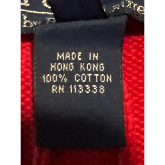 Polo By Ralph Lauren Red Cable Knit Cotton Vest Size 6 Youth - Picture 6 of 8